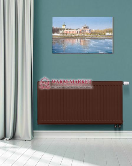 Dia Norm Ventil Compact СV 21s, высотой 500 мм - панельный радиатор с нижним подключением коричневый