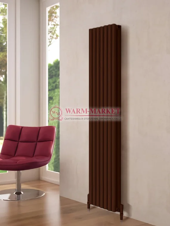 Garmonia A 40 V 2 - вертикальный трубчатый радиатор высотой 1784 мм коричневого цвета