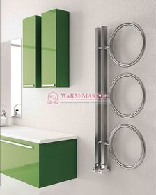 Дизайнерский полотенцесушитель из матовой полированной нержавеющей стали Castor Carisa