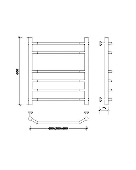 Водяной полотенцесушитель Secado Агата 5 из нержавеющей стали
