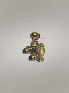 Комплект угловых вентилей 1/2 и 3/4 для подключения чугунного радиатора