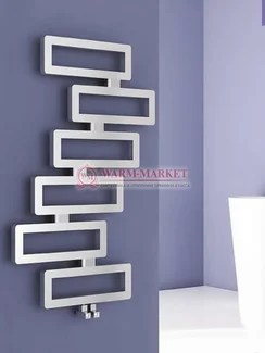 Дизайнерский полотенцесушитель из матовой полированной нержавеющей стали Domino Carisa