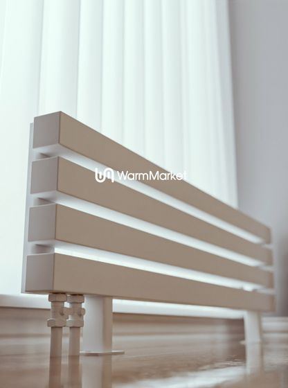 Bareng Livian ZN 1750 - напольный трубчатый радиатор шириной 1750 мм, нижнее левое подключение