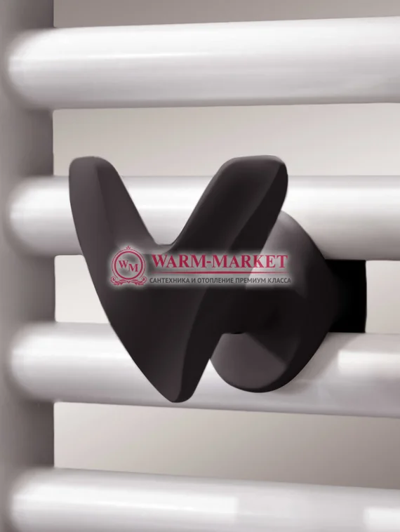 Крючок v-образный для полотенцесушителей и радиаторов черного цвета.