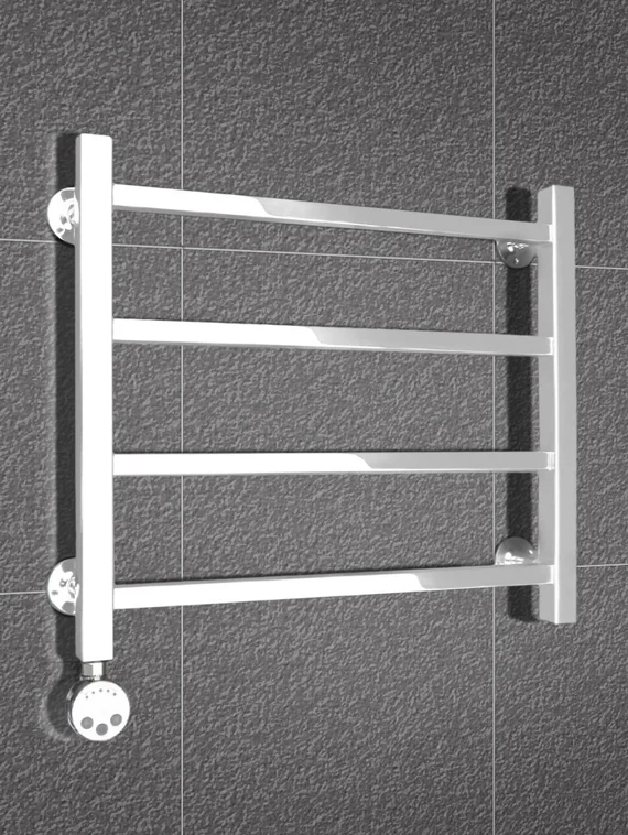 Quatro White - белый полотенцесушитель с квадратным профилем