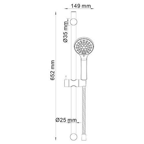 Душевой комплект черный A064-Bl
