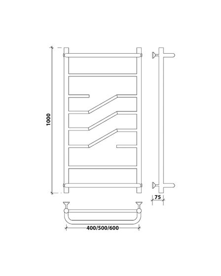 Водяной полотенцесушитель Secado Риволи СП из нержавеющей стали
