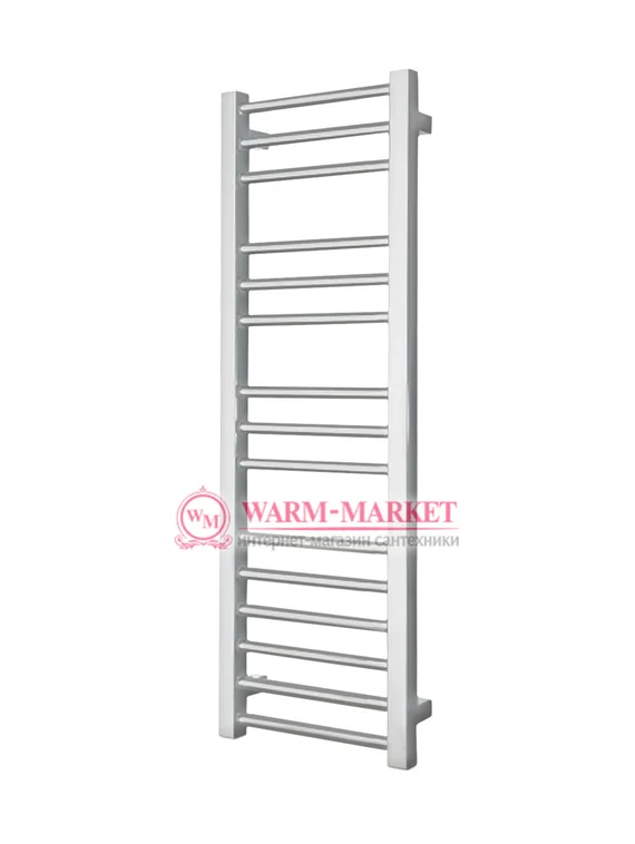 Classic 1200х300 - узкий водяной полотенцесушитель из нержавеющей стали 300 мм. шириной цвет белый.