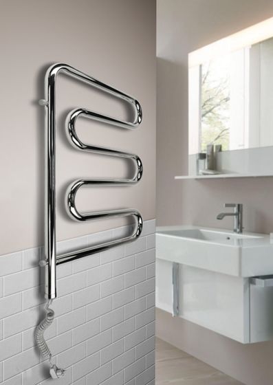 Электрический Ш-образный поворотный полотенцесушитель