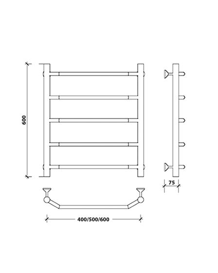 Водяной полотенцесушитель Secado Агата 1 из нержавеющей стали