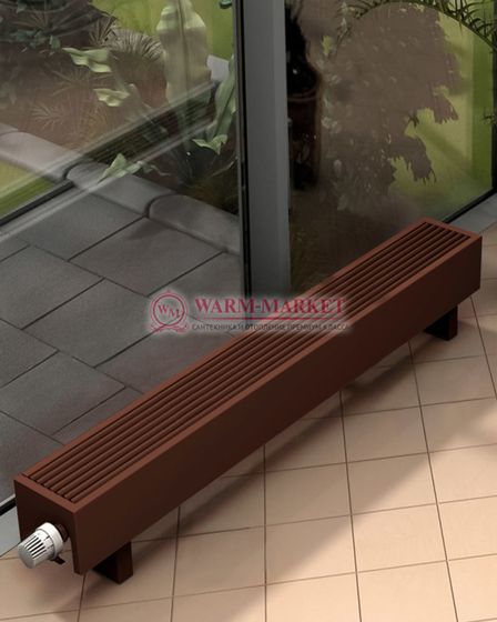 Напольный конвектор KZTO Radiator Элегант Мини 130х80 ral 8011