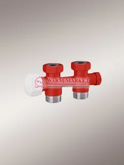 Tblock узел Hummel прямой с бойпасом, с 2 ниппелями G 1/2 х ¾ красный