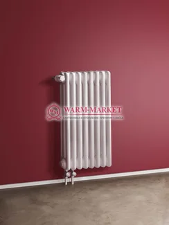 Трубчатый радиатор Dia Norm 3057 трехтрубный, нижнее правое/левое подключение с вентилем