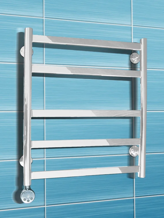 Maxima White - белый полотенцесушитель круглым и квадратным профилем