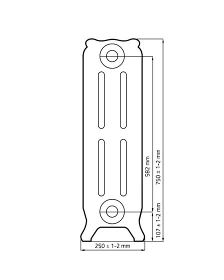 Bristol M 582 - чугунный дизайн радиатор