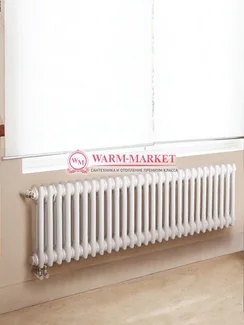 Трубчатый радиатор Dia Norm 2057-26 секций, двухтрубный с нижним правым/левым подключением с вентилем.