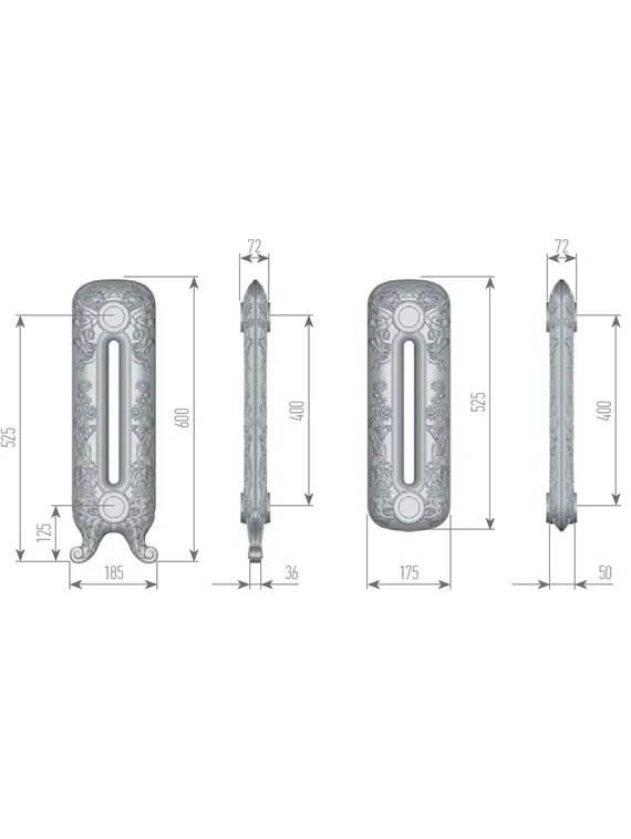 Exemet Magica 400 - чугунный дизайн радиатор