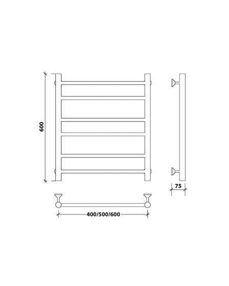 Водяной полотенцесушитель Secado Триада 2 из нержавеющей стали