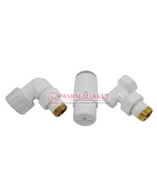 Комплект трехосевой левый Standard Mini DN15 GZ1/2 x GW1/2 с головкой Мини M30x1,5 Белый