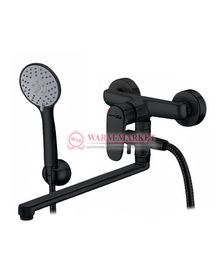 Смеситель для ванны с длинным изливом черный Vils 5602L-Bl