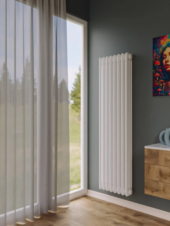 Bronto Pipe 3130 - трехтрубный трубчатый радиатор высотой 1300 мм, нижнее подключение