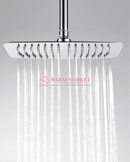 Встраиваемый комплект для душа с верхней душевой насадкой и лейкой черный A16069-Bl