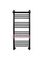 Mini P 1000х400 - узкий электрический полотенцесушитель с полкой из нержавеющей стали 400 мм. шириной, черный.