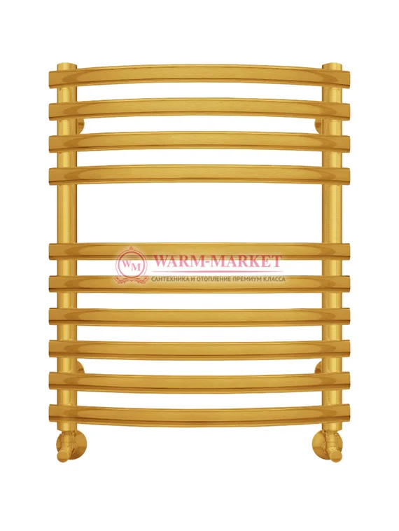Капри П10 - водяной полотенцесушитель, нижнее подключение, цвет золото