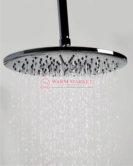 Встраиваемый комплект для душа с верхней душевой насадкой и лейкой черный A14130-Bl