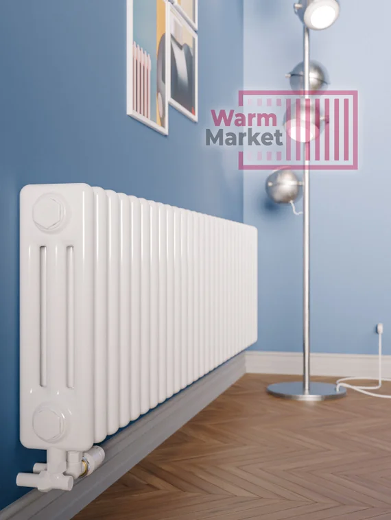 Трубчатый радиатор Solira 3020 N12 боковое подключение, серебристо-серый (RAL 9007)