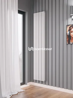 Вертикальный электрический алюминиевый радиатор Axxinot Barkas VE 1500 высотой 1530 мм