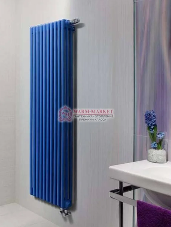 Вертикальный трубчатый радиатор Solira 2150 N69 нижнее подключение, цвета RAL