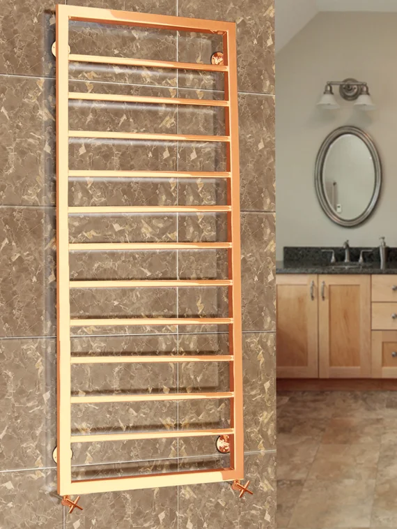 Corsa Bronze - бронзовый дизайн полотенцесушитель с квадратными и круглыми формами