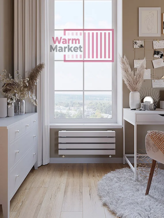 Kvadro 60х60 Z - горизонтальный трубчатый радиатор шириной 1500 мм, 7 секций