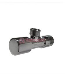 Кран угловой грибковый хромированный с фильтром DN15 1/2 GZ x 3/8 GZ