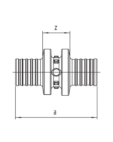 Муфта REHAU соединительная равнопроходная 16 РХ