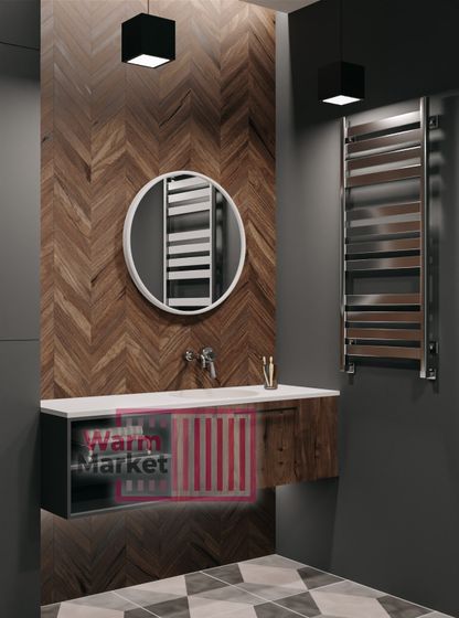 Axxinot V 50 - водяной дизайн полотенцесушитель с квадратным и прямоугольным профилем из нержавеющей стали