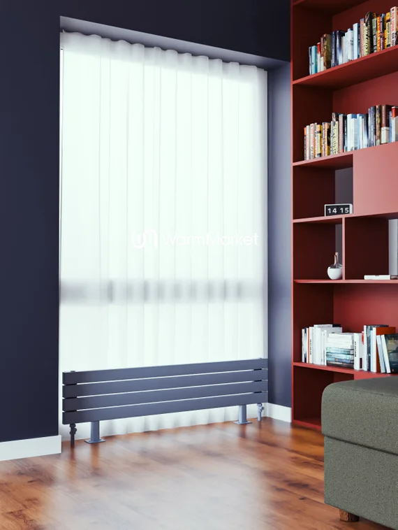 Bareng Temper ZN 1750 - напольный трубчатый радиатор шириной 1750 мм, нижнее разнесенное подключение