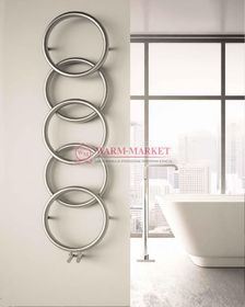 Дизайнерский полотенцесушитель из матовой полированной нержавеющей стали Halo Carisa