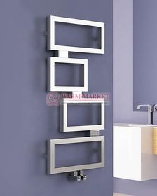 Дизайнерский полотенцесушитель из матовой полированной нержавеющей стали Clash Carisa