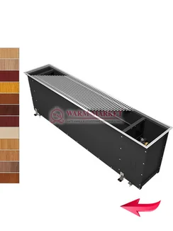 Конвектор внутрипольный Varmann Ntherm Maxi без вентилятора c алюминиевой решеткой, декорированной под дерево