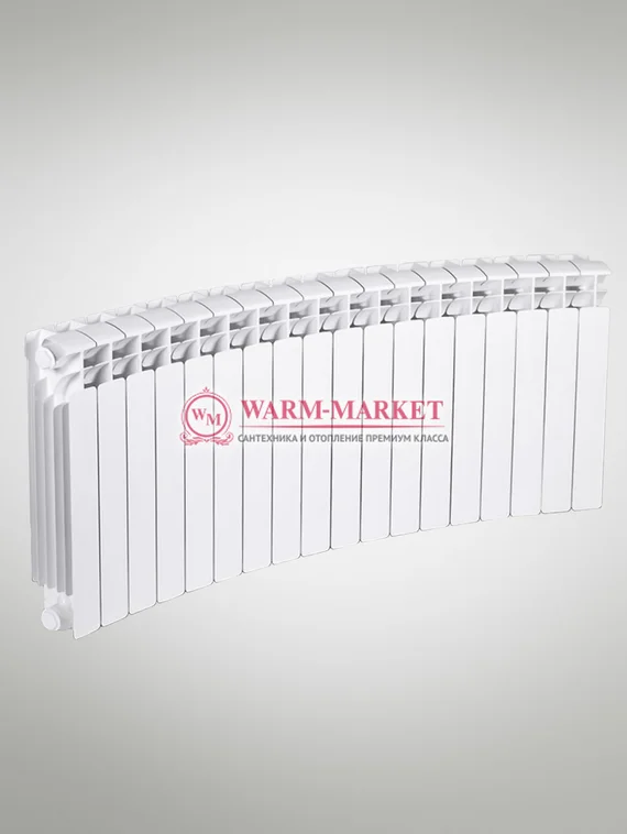 Rifar Base Flex Ral 500 - цветной биметаллический радиусный радиатор с боковым подключением