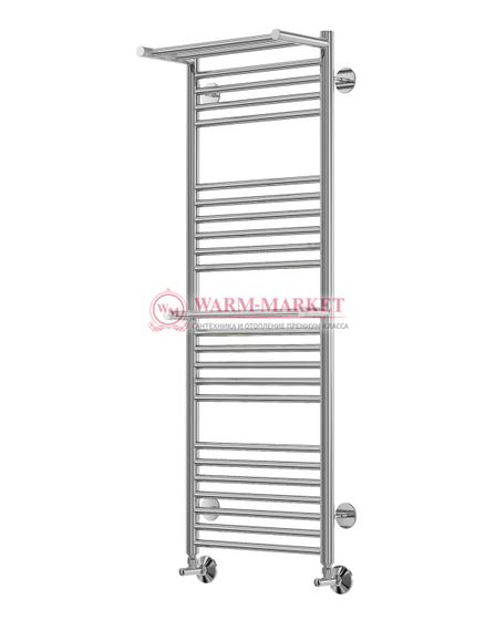 Аврора П22-2 - водяной полотенцесушитель с двумя полками, нижнее подключение, цвет бронза