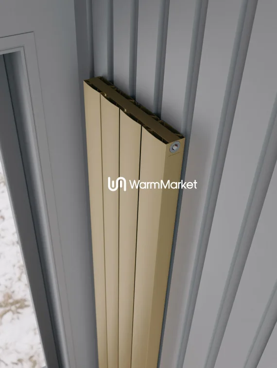 Вертикальный электрический алюминиевый радиатор Axxinot Barkas VE 1500 высотой 1530 мм