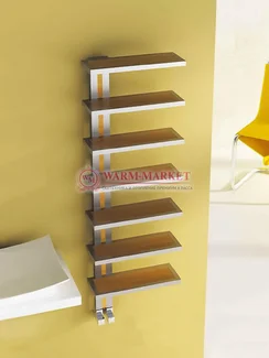 Дизайнерский полотенцесушитель из матовой полированной нержавеющей стали Woodstock Carisa