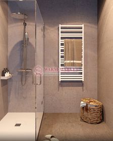 Mandarino Quadrata 500х1200 - цветной полотенцесушитель из анодированного алюминия, модель 19/65