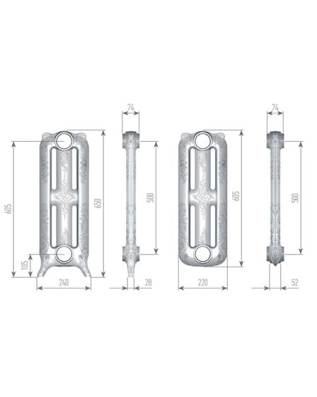 Exemet Mirabella 500 - чугунный дизайн радиатор