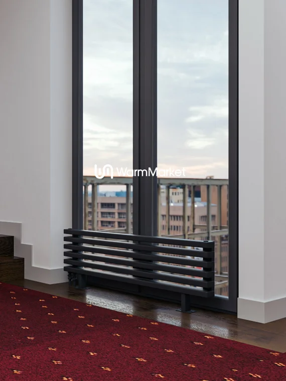 Bareng Select ZN 2250 - напольный трубчатый радиатор шириной 2250 мм, нижнее левое подключение