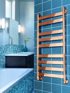 Napoli Bronze  - бронзовый дизайн полотенцесушитель с широким профилем прямоугольного сечения