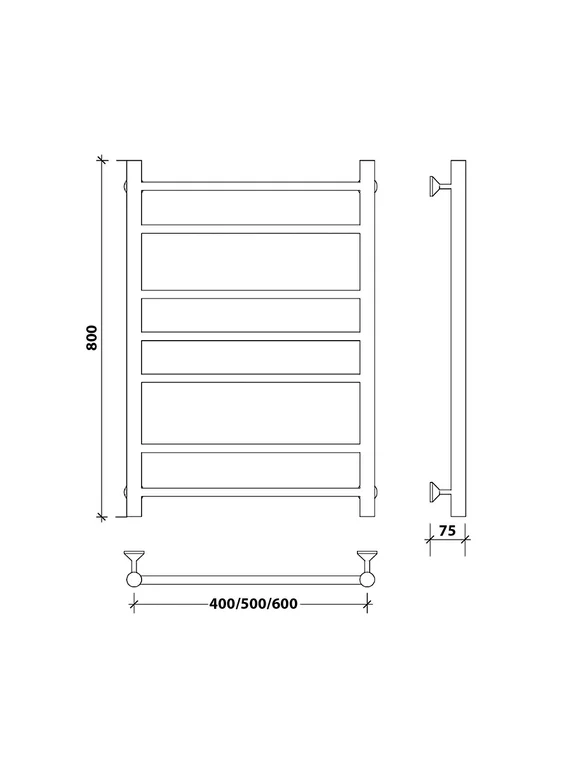 Водяной полотенцесушитель Secado Триада 2 из нержавеющей стали